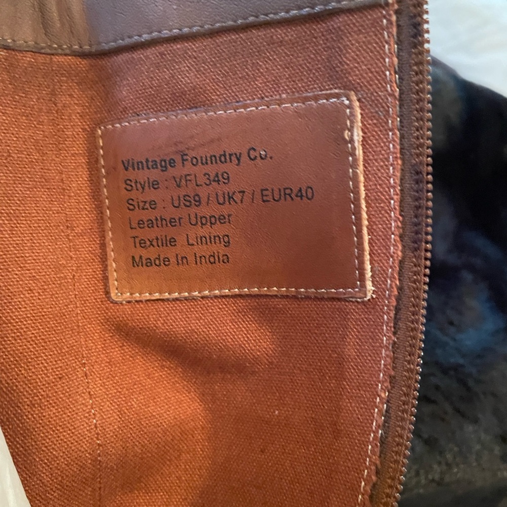 9  Vintage Foundry Co. Cognac Brown Leather Mid-calf Boots  *Philippa* - Picture 2 of 15